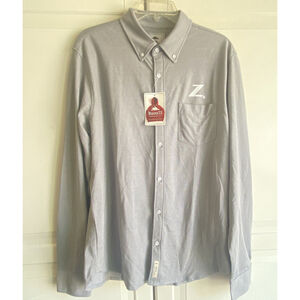 Roots Men’s Haywood Long Sleeve Gray Quarry HP Logo Shirt‎  Sz M BWT